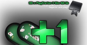 100 Playstation 3 προσφορά από το Poker.gr