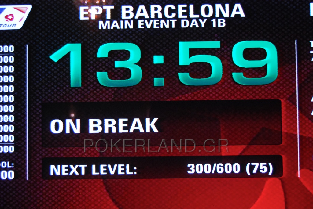 tournament clock ept barcelona