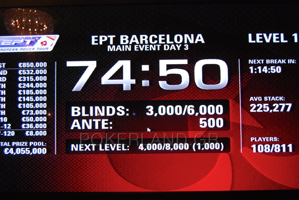ept barcelona 2011 day 3 clock
